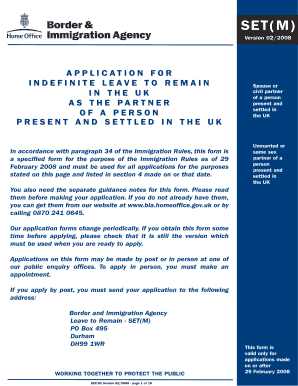 UK Indefinite Leave to Remain Application for Spouse or Partner