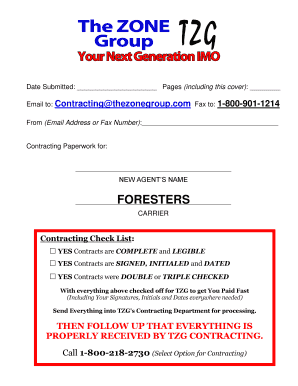 Foresters Agent Application Form