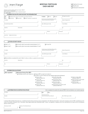 Retirement Savings Plan Account Opening Form
