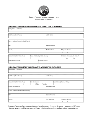 Form I-864 Affidavit of Support
