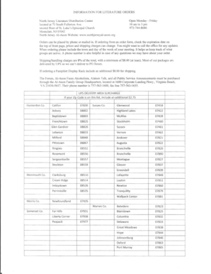 Al-Anon Literature Order Form