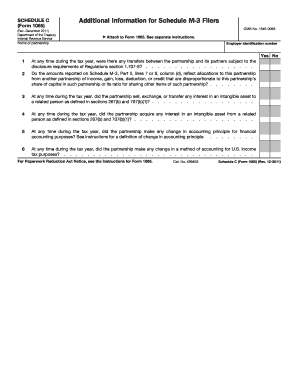 Schedule C Additional Information for Schedule M-3 Filers
