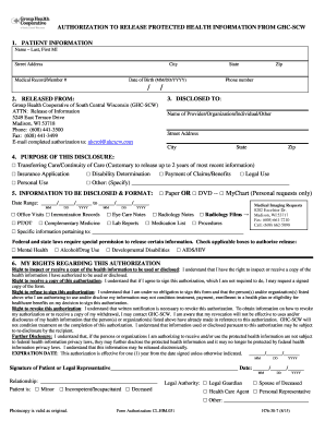 Authorization to Release Protected Health Information