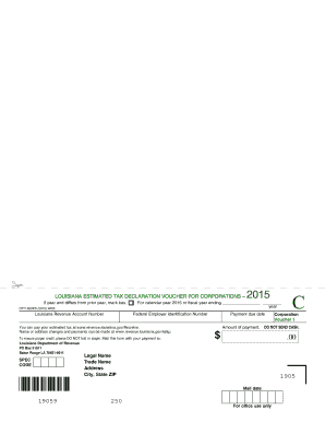 Louisiana Estimated Tax Declaration Voucher