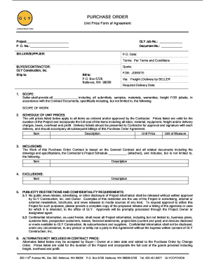 Purchase Order Agreement