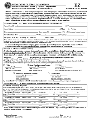 Florida Deferred Compensation Plan Enrollment Form