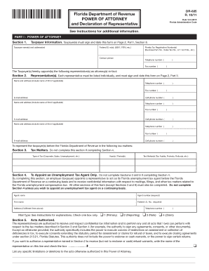 Florida Power of Attorney DR-835