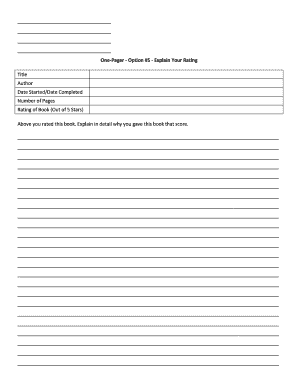 Book Rating Explanation Form