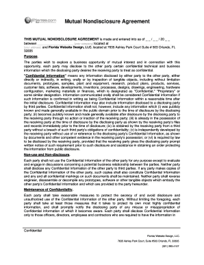 Mutual Nondisclosure Agreement