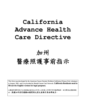 California Advance Health Care Directive