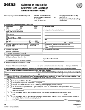 Evidence of Insurability Statement