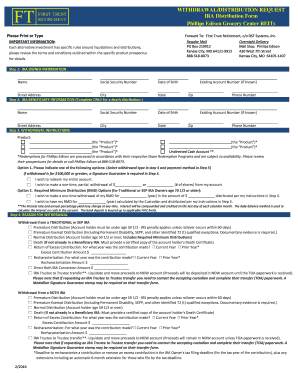IRA Withdrawal/Distribution Request Form