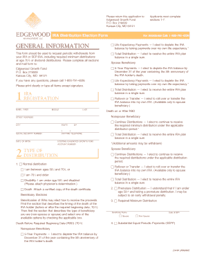 IRA Distribution Election Form