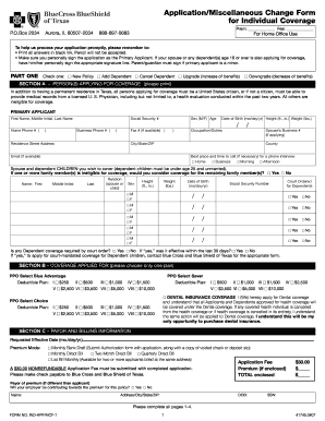 Individual Health Insurance Application Form