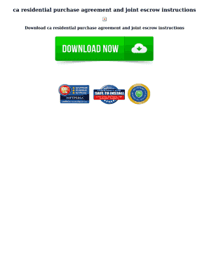 Car sale letter - Ca residential purchase agreement and joint escrow instructions ca residential purchase agreement and joint escrow instructions