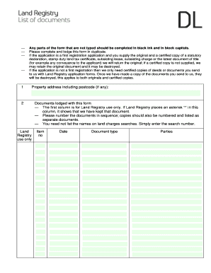 UK Land Registry Application Form