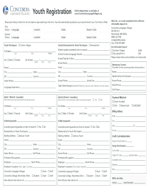 Youth Registration Form