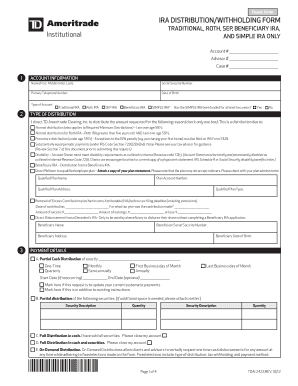 IRA Distribution/Withholding Form