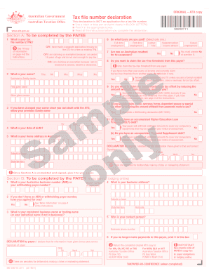 Australian Tax File Number Declaration Form