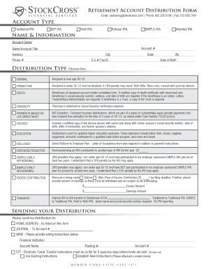 Retirement Account Distribution Form