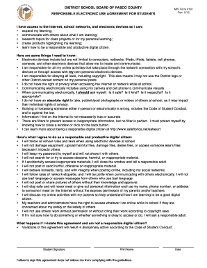 Responsible Electronic Use Agreement for Students