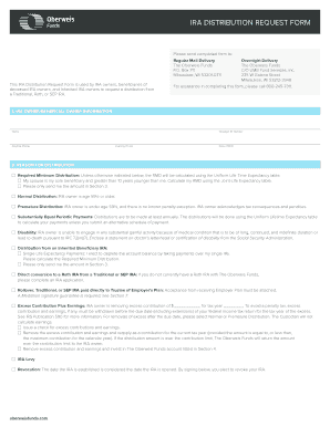 IRA Distribution Request Form