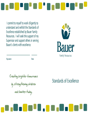Bauer Family Resources Standards of Excellence Commitment Form
