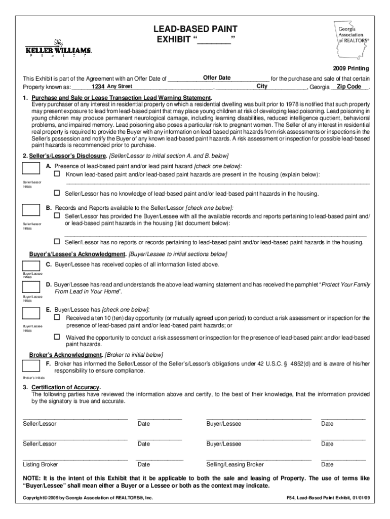 lead based paint disclosure georgia Preview on Page 1