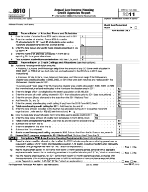 IRS Form 8610 Annual Credit Agencies Report