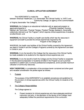 Clinical Affiliation Agreement