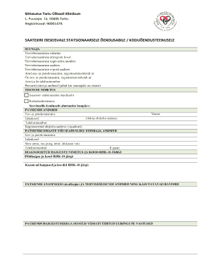 Estonia Independent Stationary Care Referral Letter