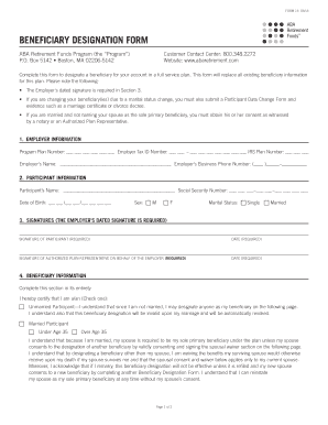 Beneficiary Designation Form
