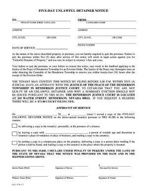 Five-Day Unlawful Detainer Notice