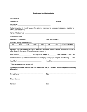 Employment Verification Letter