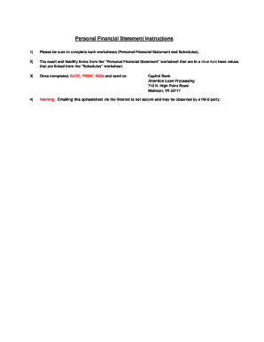 Personal Financial Statement