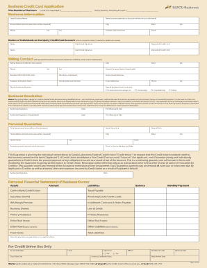 Business Credit Card Application