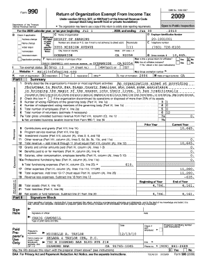 Form 990 Return of Organization Exempt From Income Tax