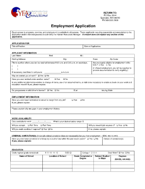 Employment Application Form