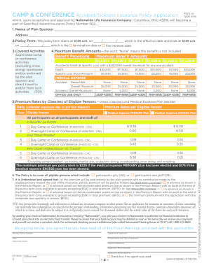 Group Accident Medical Insurance Application