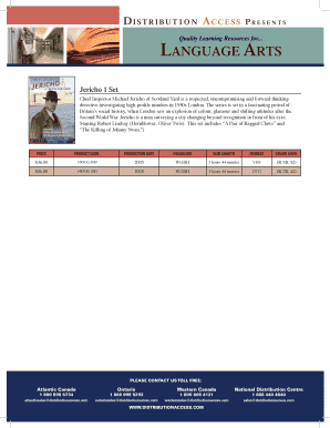 Jericho 1 Set Order Form