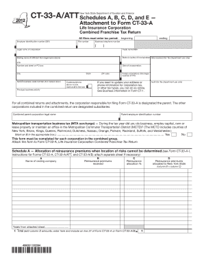 New York State Life Insurance Corporation Combined Franchise Tax Return