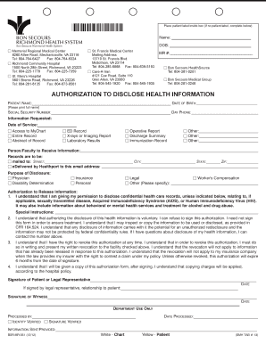 Authorization to Disclose Health Information