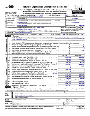 Form 990 Return of Organization Exempt From Income Tax