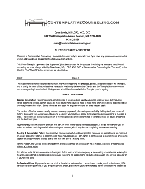 Client-Therapist Agreement