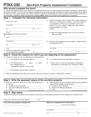 Illinois Non-Farm Property Assessment Complaint