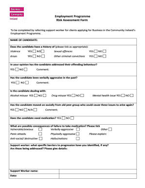 RISK ASSESSMENT FORM - Business in the Community - bitc