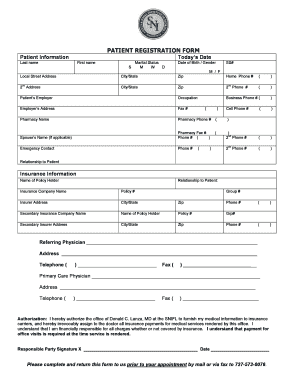 Patient Registration Form