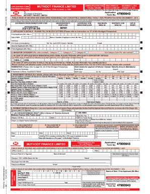 Muthhoot Finance NCD Application Form