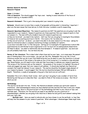 Research Proposal Template