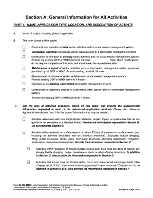 Florida Environmental Resource Permit Application